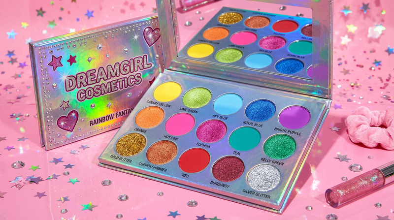 Grand Artist Eyeshadow Palette - Open 15-pan rainbow Y2K