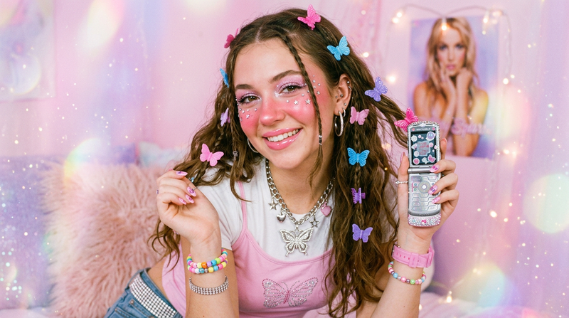 Satin Blush Powder - Y2K Lifestyle Editorial