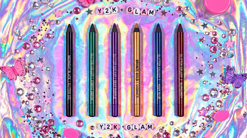 Cybrena Y2K Chromatic Gel Eyeliner - 6 shades midnight black forest green deep purple bronze gold navy burgundy