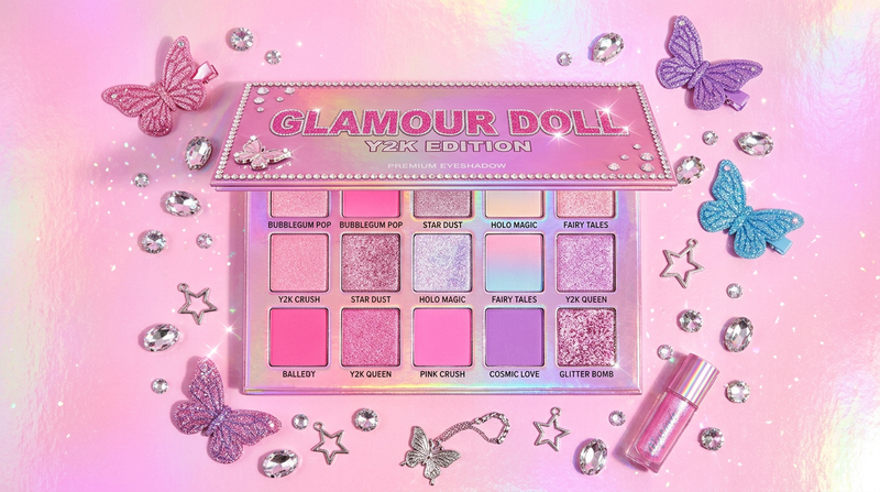 Grand Artist Palette - Flat Lay Holographic Background