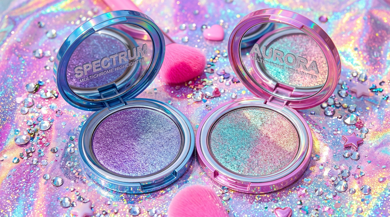 Color-Shift Multichrome - Aurora and Spectrum Two Shade Display