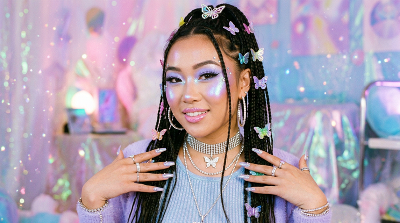 Space Glow Highlighter - Y2K Lifestyle Editorial