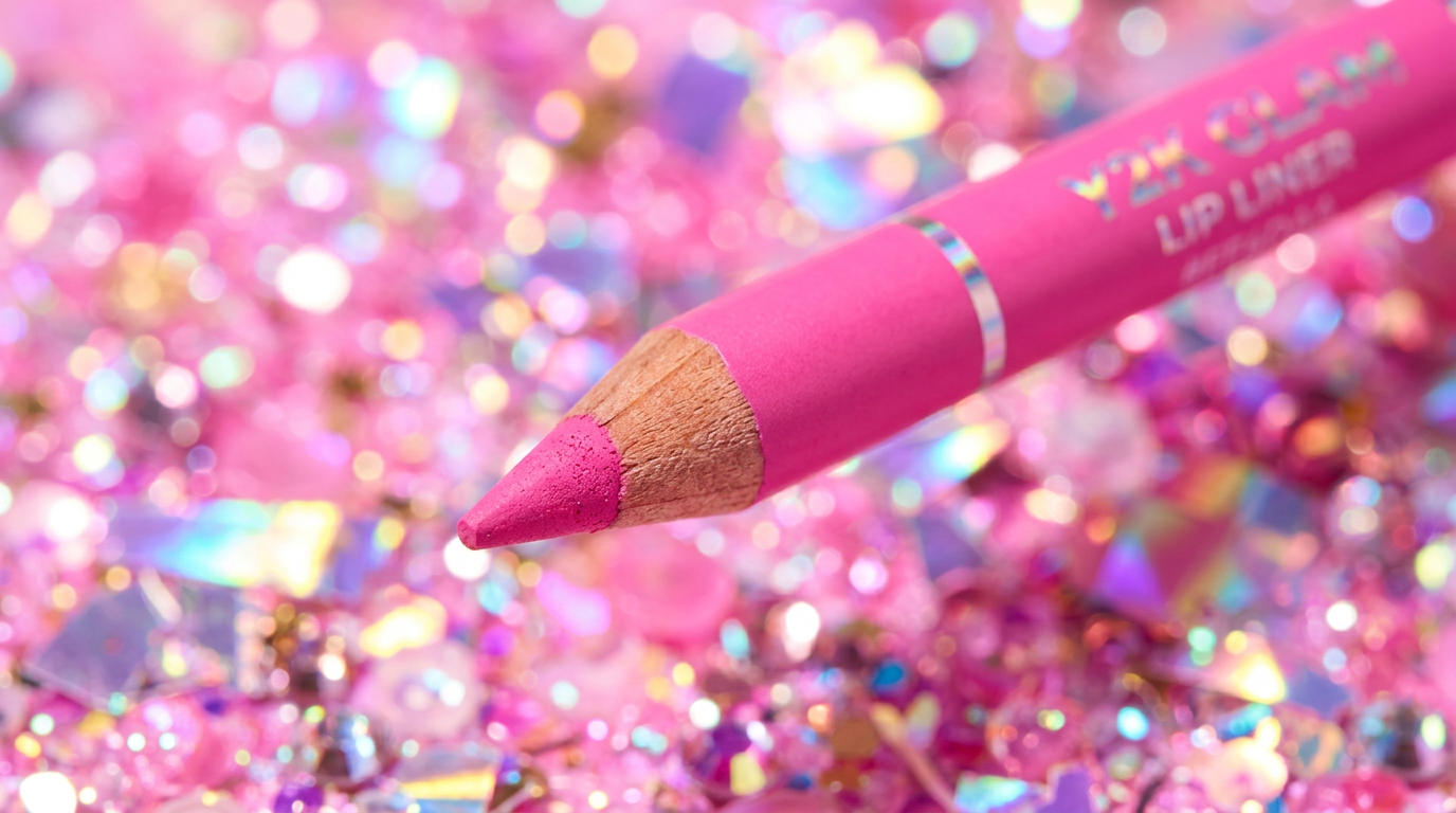 Cybrena Precision Lip Liner - Close-up macro tip matte formula pink holographic bokeh