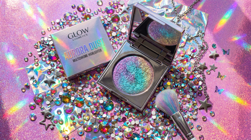 Multichrome Highlighter Flat Lay - Y2K Crystal Styling