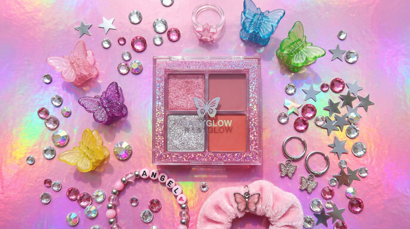 Mini Shadow Quad - Flat Lay Rhinestones Y2K