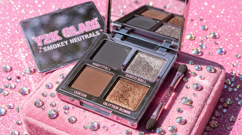 Mini Shadow Quad - Smokey Neutrals Bubblegum Pink