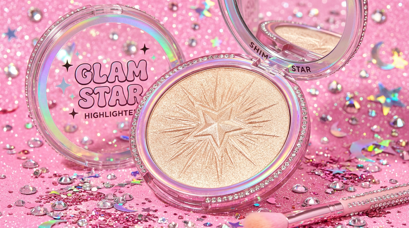 Space Glow Highlighter - Champagne Star Shimmer Open Compact